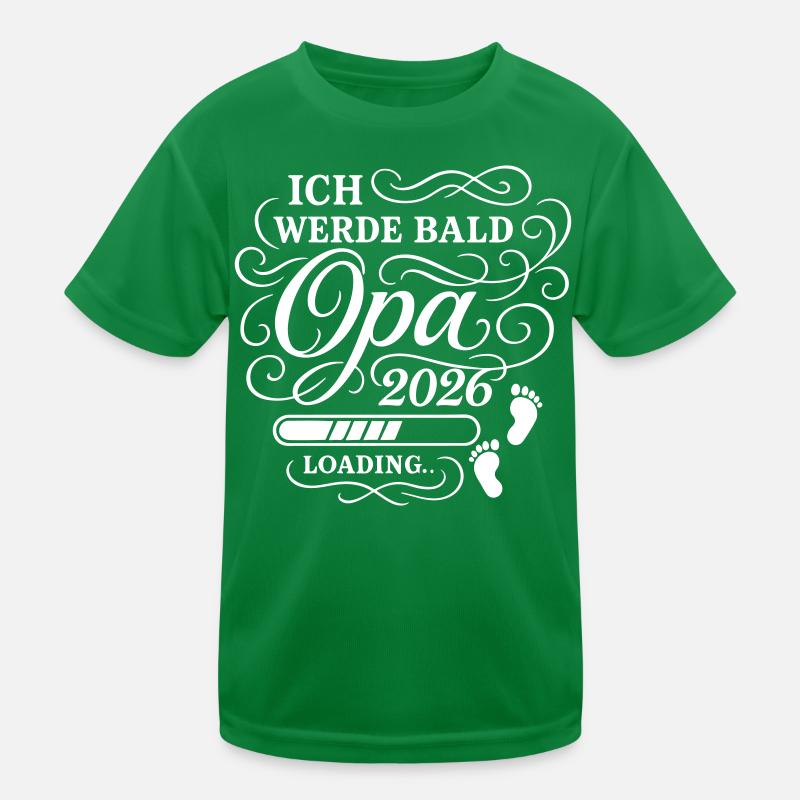 Ich werde bald Opa 2026 Kinder Funktions-T-Shirt