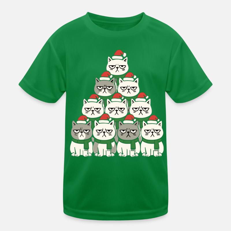  Grumpy Christmas Cats – Lustiges Katzen Kinder Funktions-T-Shirt