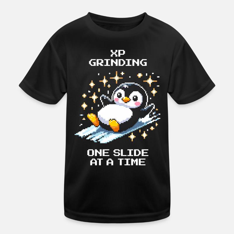 XP Grinding | Slide Level Up Humor Kinder Funktions-T-Shirt
