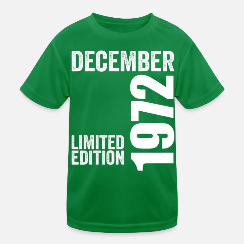 Retro Geburtstagsgeschenk - Dezember 1972 Kinder Funktions-T-Shirt