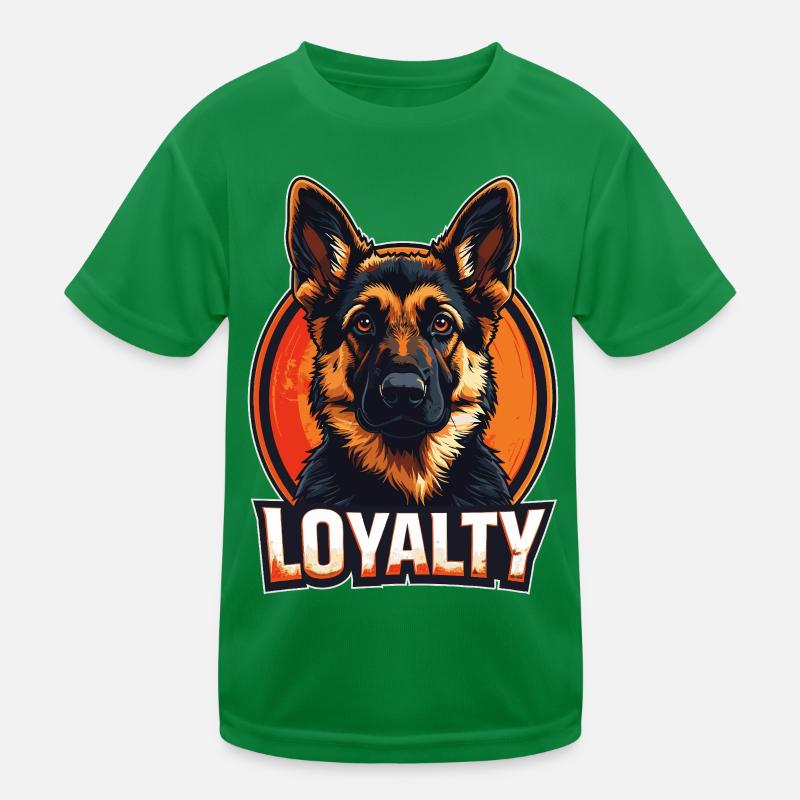 Loyauté – German Shepherd Design T-shirt sport Enfant