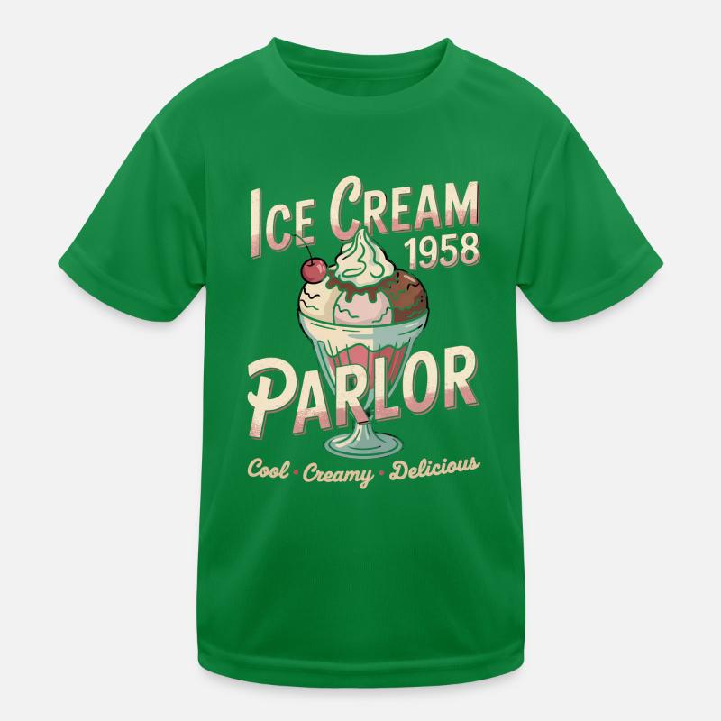 Vintage Eiscreme Werbung Kinder Funktions-T-Shirt