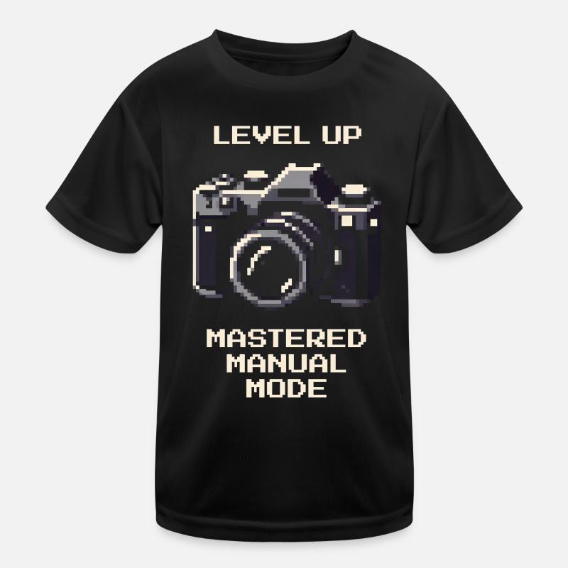 Level Up | Manual mode mastered, ISO aperture Kids Functional T-Shirt