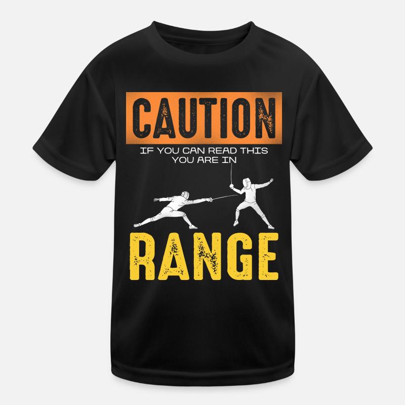 Attention Range Fencing Meme T-shirt sport Enfant