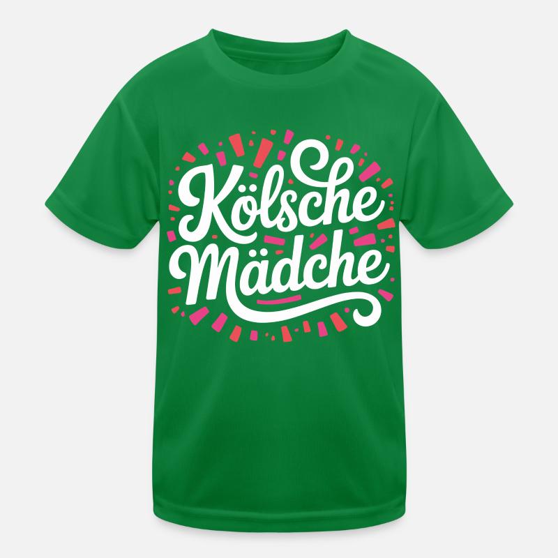 Kölsche Mädche Karneval Köln Kölle Kölsch Mädchen Kinder Funktions-T-Shirt