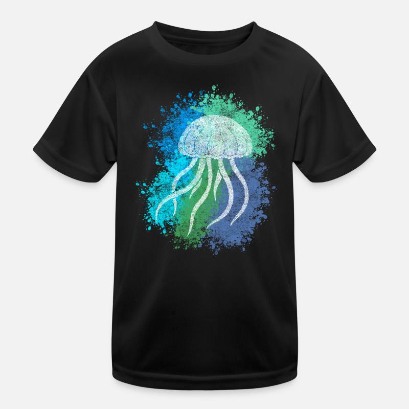 Zentangle Jellyfish Kids Functional T-Shirt