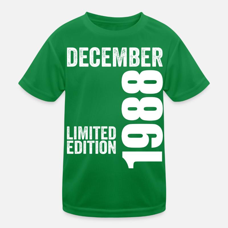 Retro Geburtstagsgeschenk - Dezember 1988 Kinder Funktions-T-Shirt