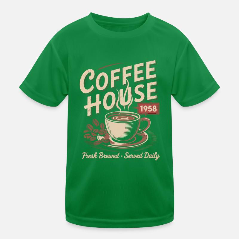 Vintage Kaffee Werbung Kinder Funktions-T-Shirt