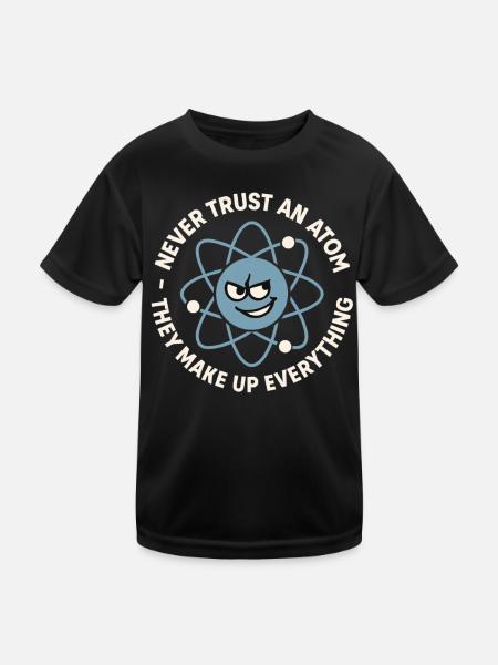 Lustiger Atom-Witz – Science Nerd Humor - Kinder Funktions-T-Shirt - Schwarz