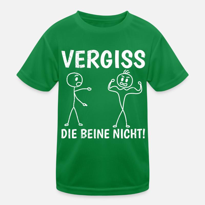 Strichmännchen BEINE NICHT VERGESSEN Lustiges Kinder Funktions-T-Shirt