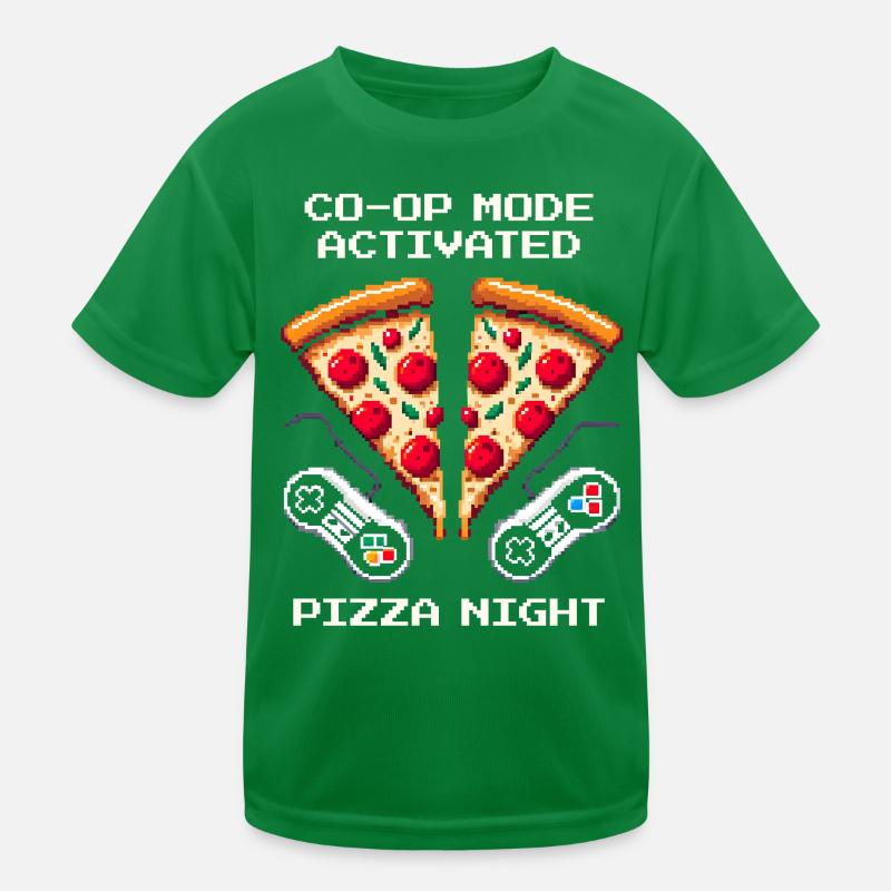 Co-Op Activated: Pizza Night | Multiplayer Gaming Kids Functional T-Shirt