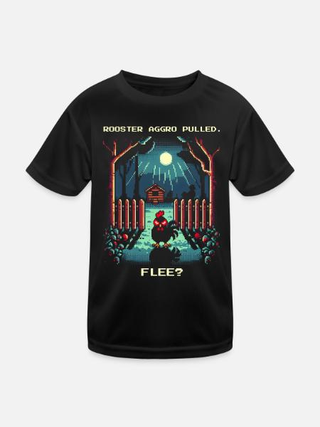 Aggro Pulled | Activate flight? - Kids Functional T-Shirt - black - Front