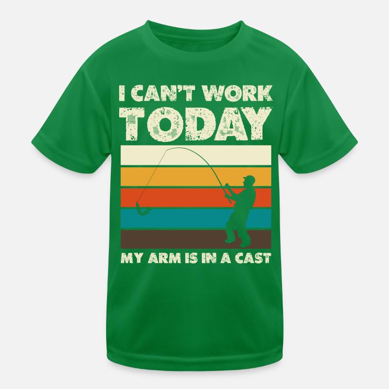 I can't work today Arm in a cast Kids Functional T-Shirt