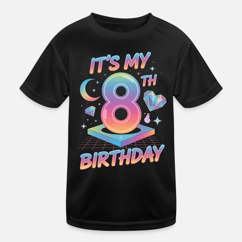 It's My 8th Birthday K-Pop Aesthetic Kinder Funktions-T-Shirt