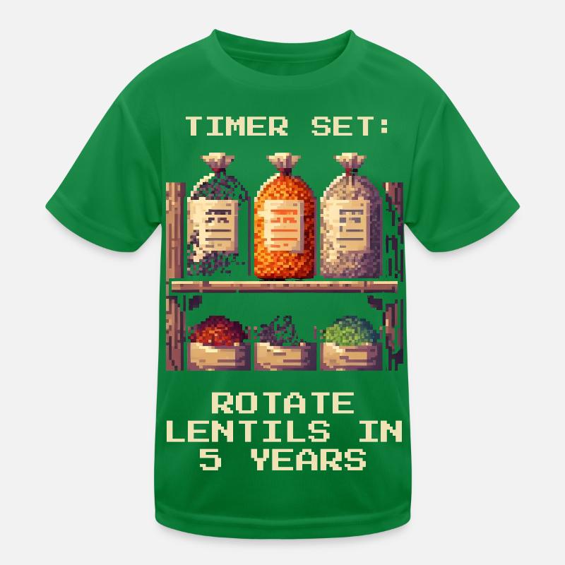 Timer gesetzt | Linsen in 5 Jahren rotieren Kinder Funktions-T-Shirt