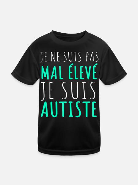 Autismus Geschenk Autismus Inklusion Neurodiversität - Kinder Funktions-T-Shirt - Schwarz