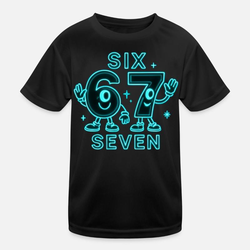 6 7 Sechs Sieben Meme Geschenk Kinder Funktions-T-Shirt