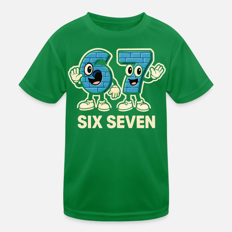 Sechs Sieben Meme Lustig 6 7 Geschenkidee Kinder Funktions-T-Shirt
