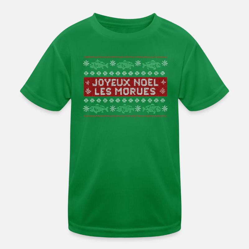 Morues de Noël vert T-shirt sport Enfant