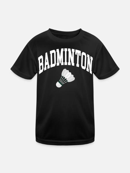 Badminton - Kinder Funktions-T-Shirt - Schwarz - Vorne