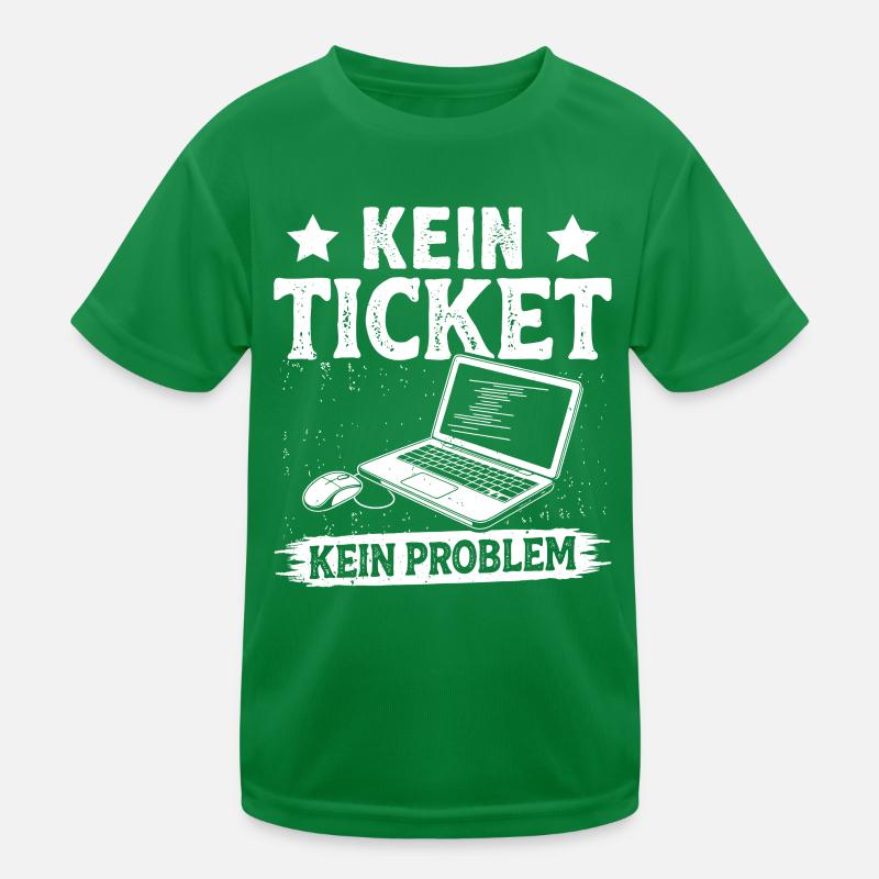 Ordinateur de nerd PAS DE TICKET PAS DE PROBLÈME DRÔLE T-shirt sport Enfant