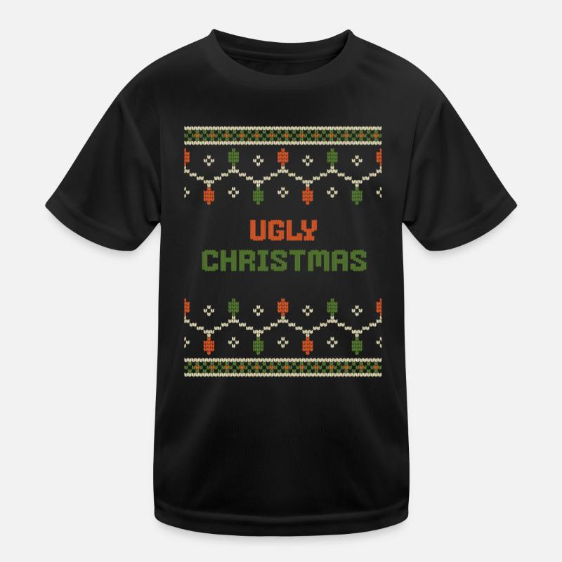 Modélique de Noël Vert Orange T-shirt sport Enfant