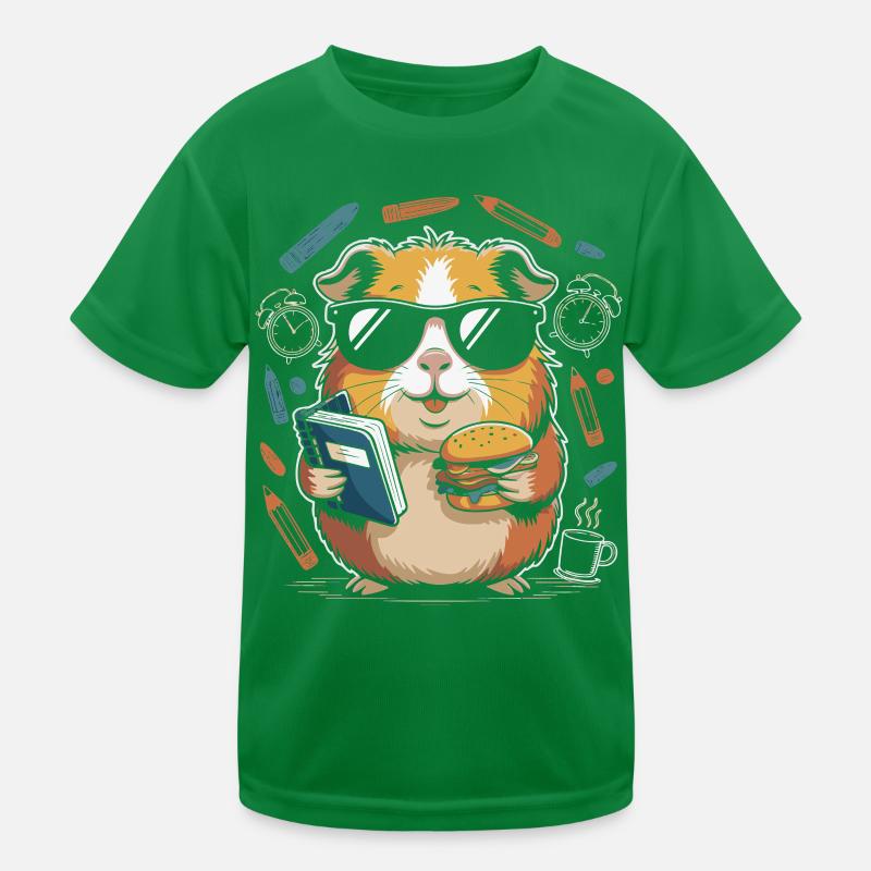Buchheld Hamster mit Burger Kinder Funktions-T-Shirt