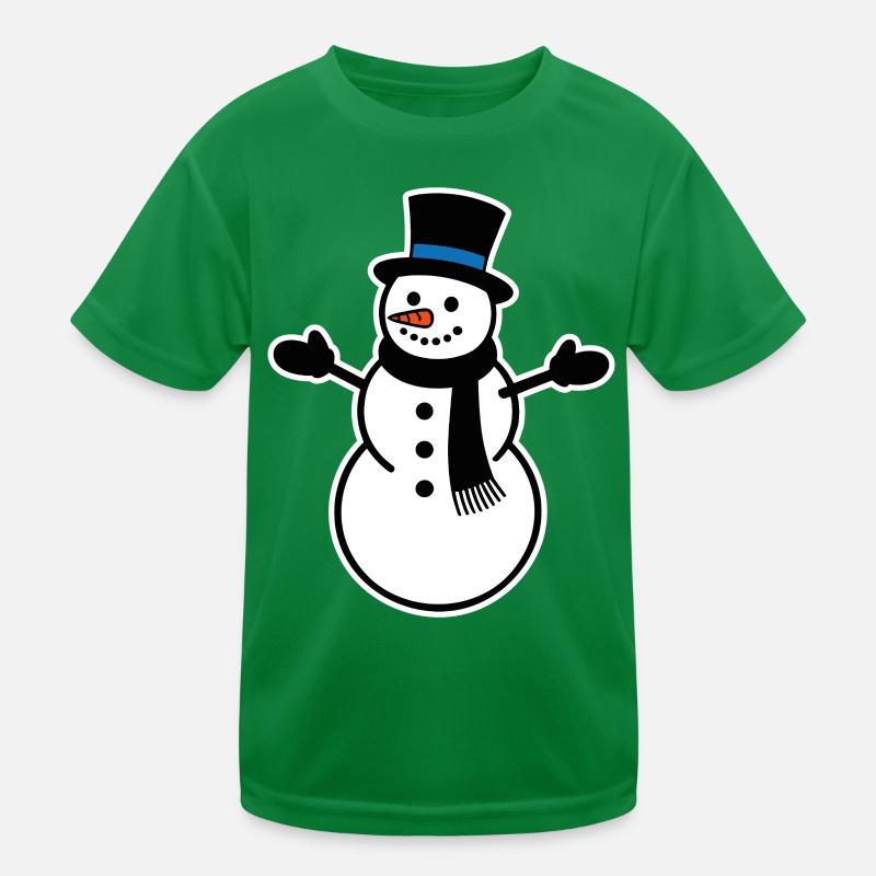 Schneemann Kinder Funktions-T-Shirt