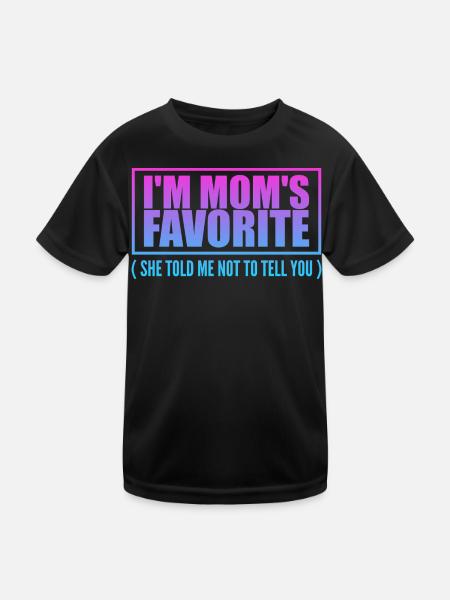 Unbestreitbar Mamas Liebling - Kinderspruch - Kinder Funktions-T-Shirt - Schwarz - Vorne