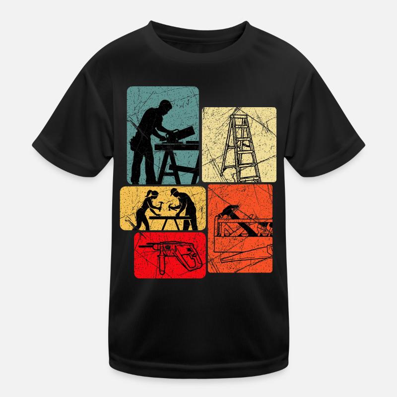 Workshop Collage Building Crafts Kids Functional T-Shirt