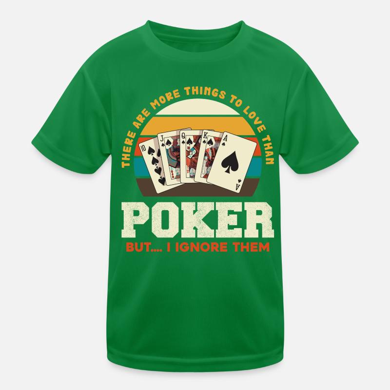 Retro Poker Deck Sunset Kids Functional T-Shirt