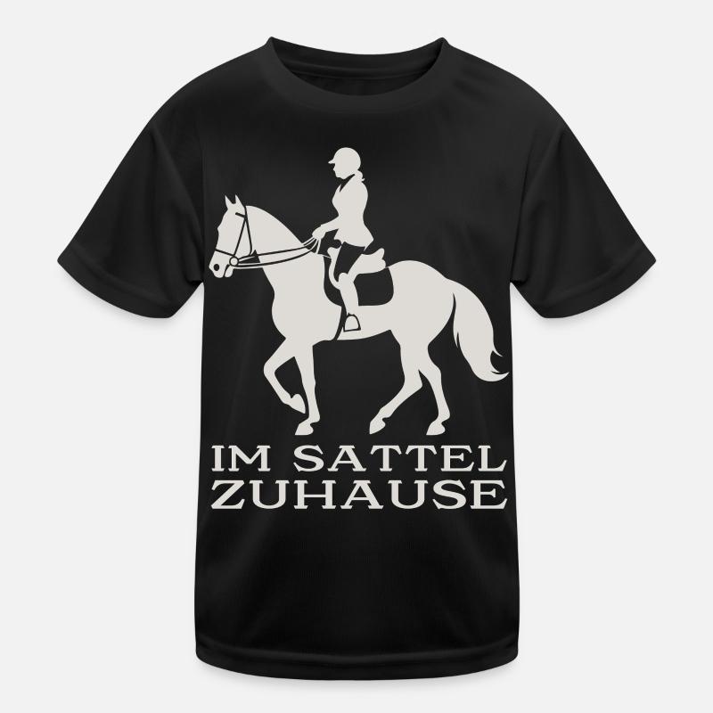 Im Sattel Zuhause Kinder Funktions-T-Shirt