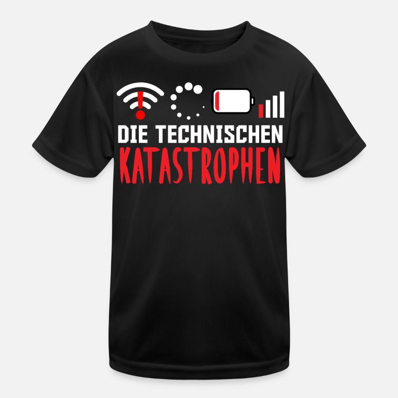 Nerd Computer THE TECHNICAL CATASTROPHES FUNNY Kids Functional T-Shirt