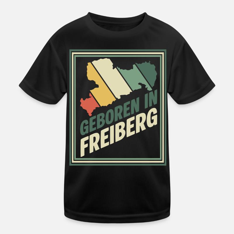 Born in Freiberg Kids Functional T-Shirt