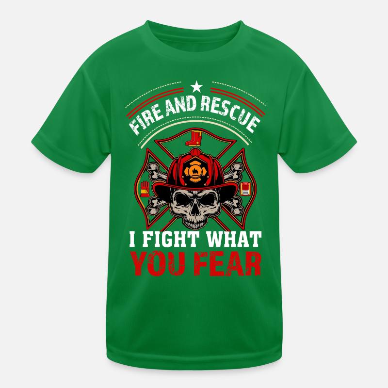 Feuerwehr Kinder Funktions-T-Shirt