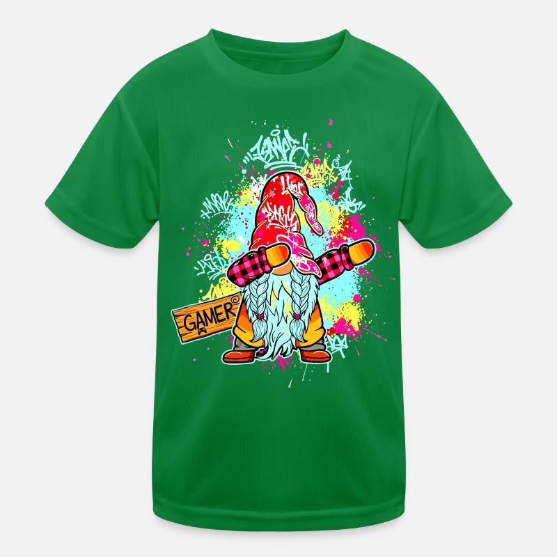 GAMER WICHTEL Dab Graffiti Zocker Gnome T-shirt sport Enfant