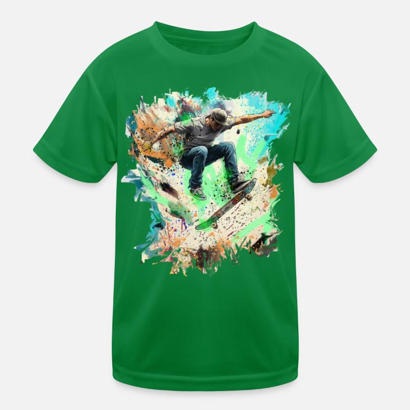 skateboarding Kids Functional T-Shirt