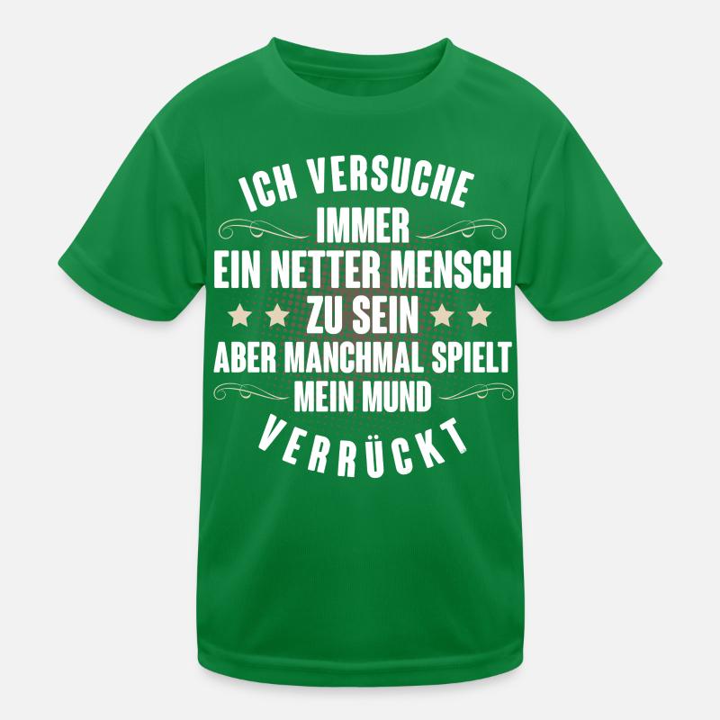 Große Klappe Kinder Funktions-T-Shirt