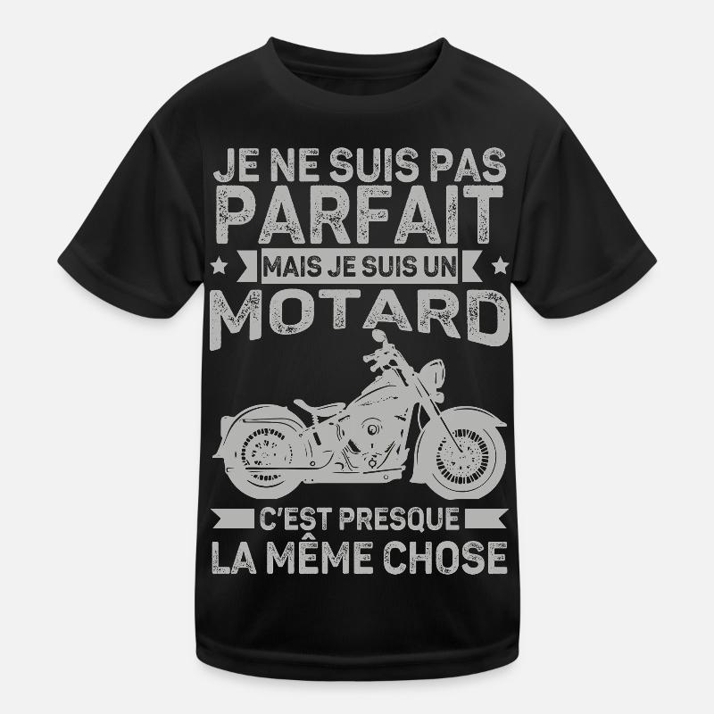 Motorrad mit Nicht perfektem Humor Kinder Funktions-T-Shirt