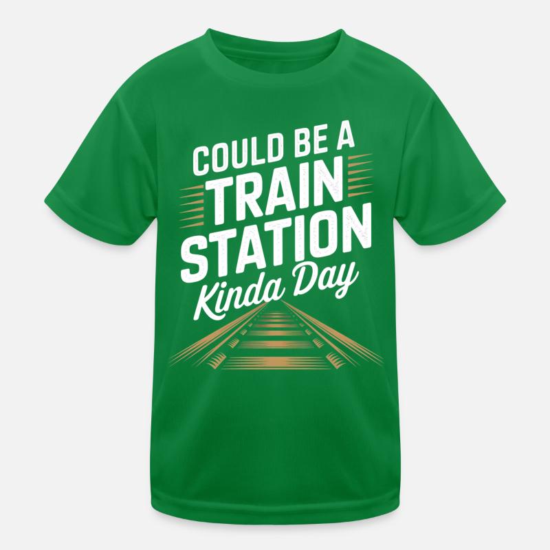 Könnte ein Bahnhofs Tag sein Kinder Funktions-T-Shirt