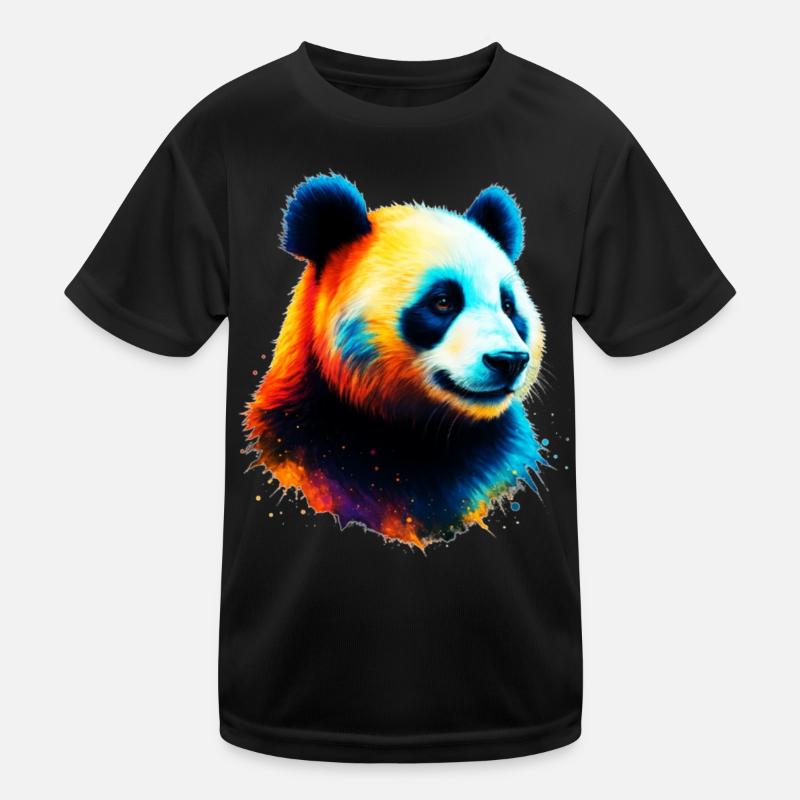 Panda - Kids Functional T-Shirt - black