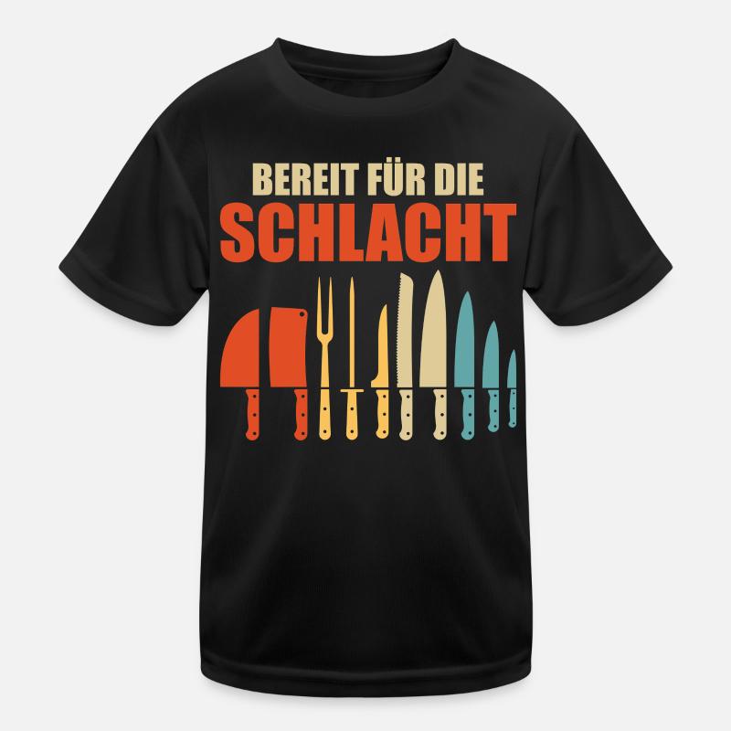 CHEF PRÊT POUR LE COMBAT Drôle T-shirt sport Enfant