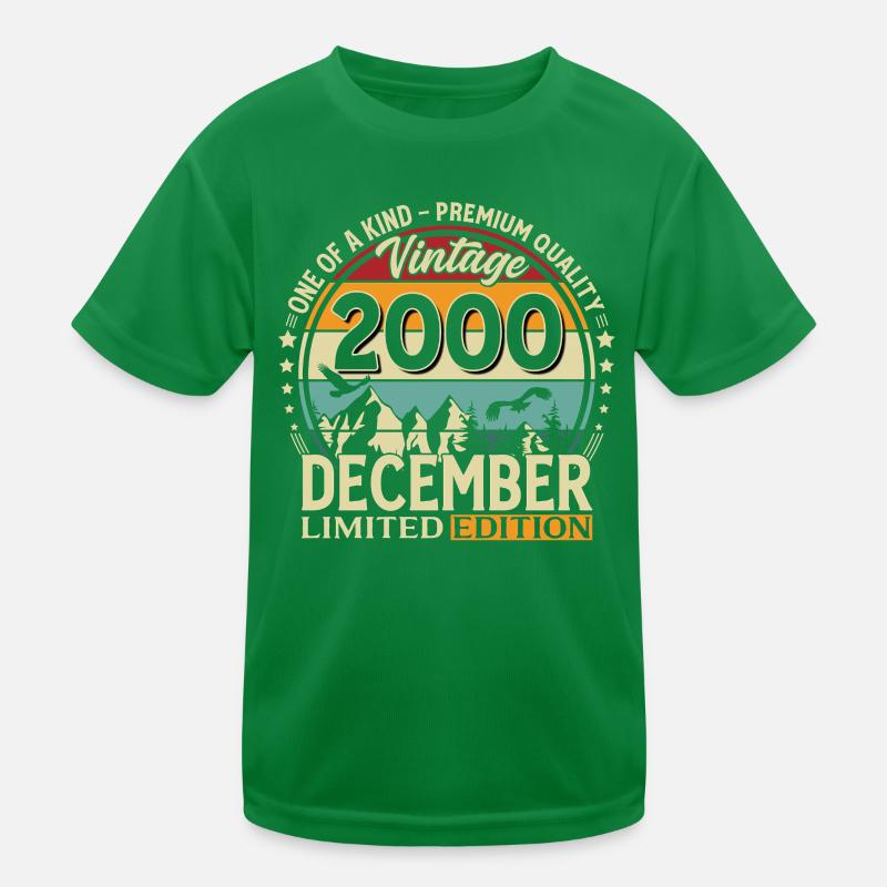 25e anniversaire Millésime décembre 2000 T-shirt sport Enfant