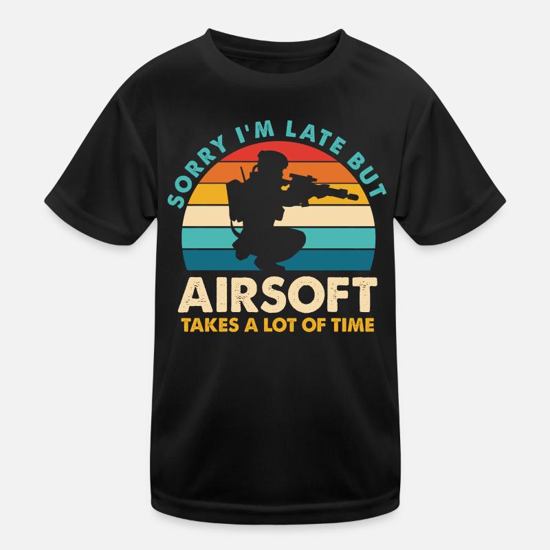 Retro Airsoft Time Delay Design Kids Functional T-Shirt
