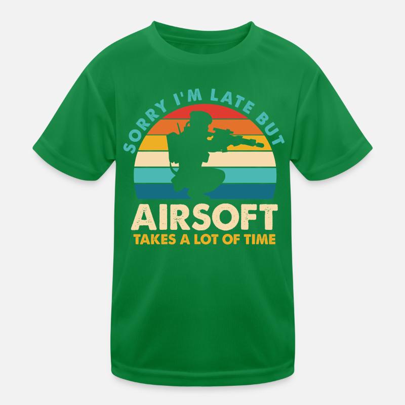 Retro Airsoft Time Delay Design Kids Functional T-Shirt