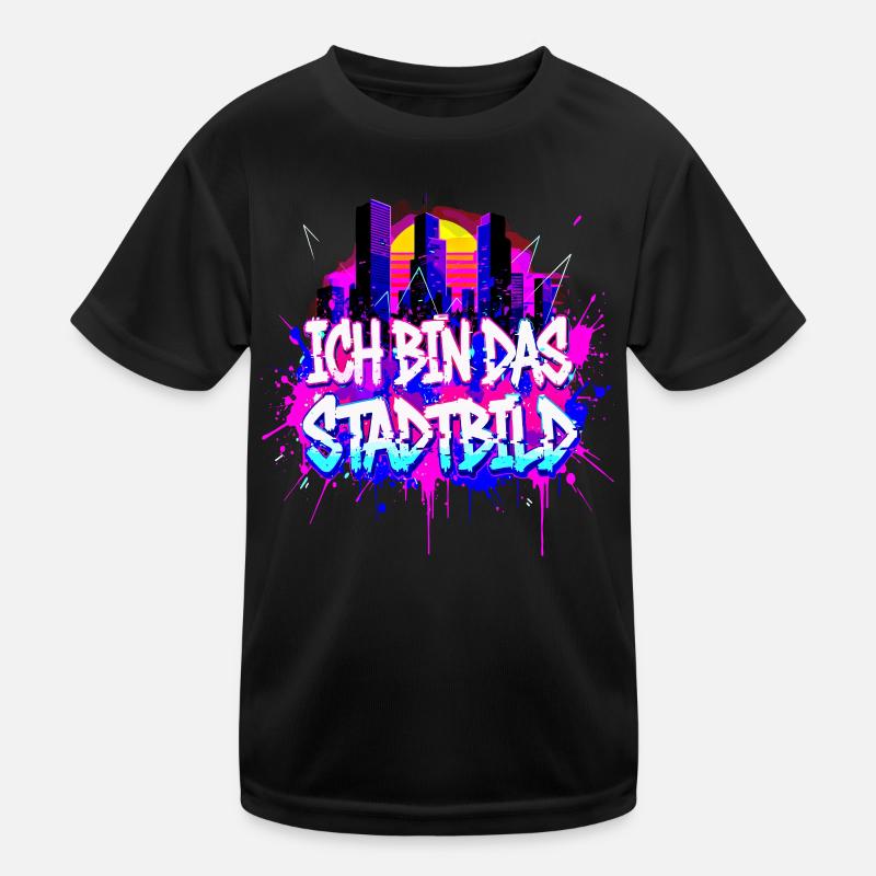 Synthwave Cityscape - I Am The Cityscape Kids Functional T-Shirt