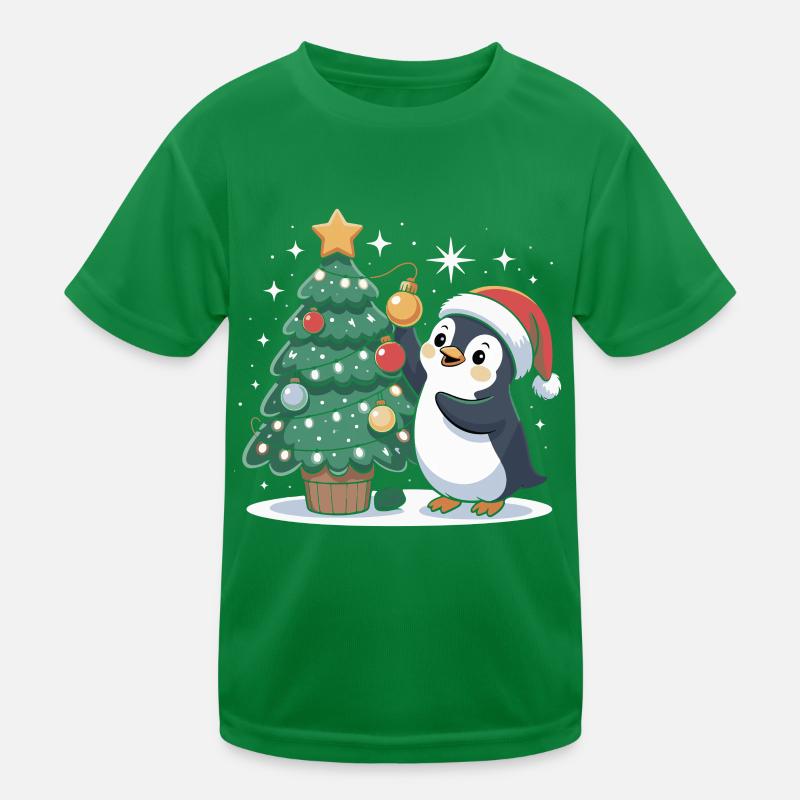 Pingouin décore le sapin de Noël T-shirt sport Enfant