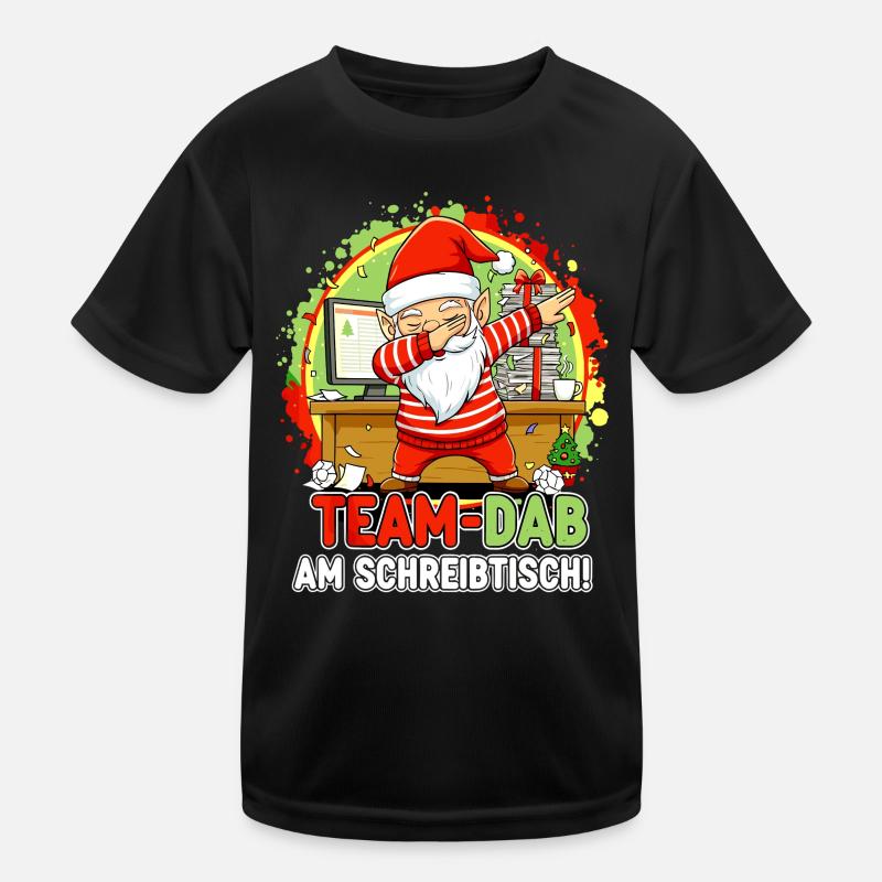 TEAM-DAB AT DESK Office Gnome Office Xmas Kids Functional T-Shirt