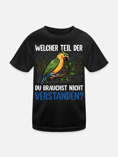 Comprendre le perroquet coloré ? - T-shirt sport Enfant - noir - Devant