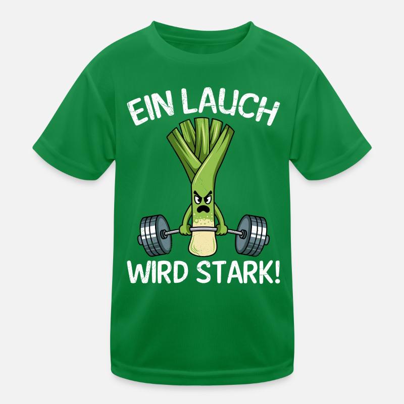 Gewichtheber EIN LAUCH WIRD STARK Lustiges Kinder Funktions-T-Shirt